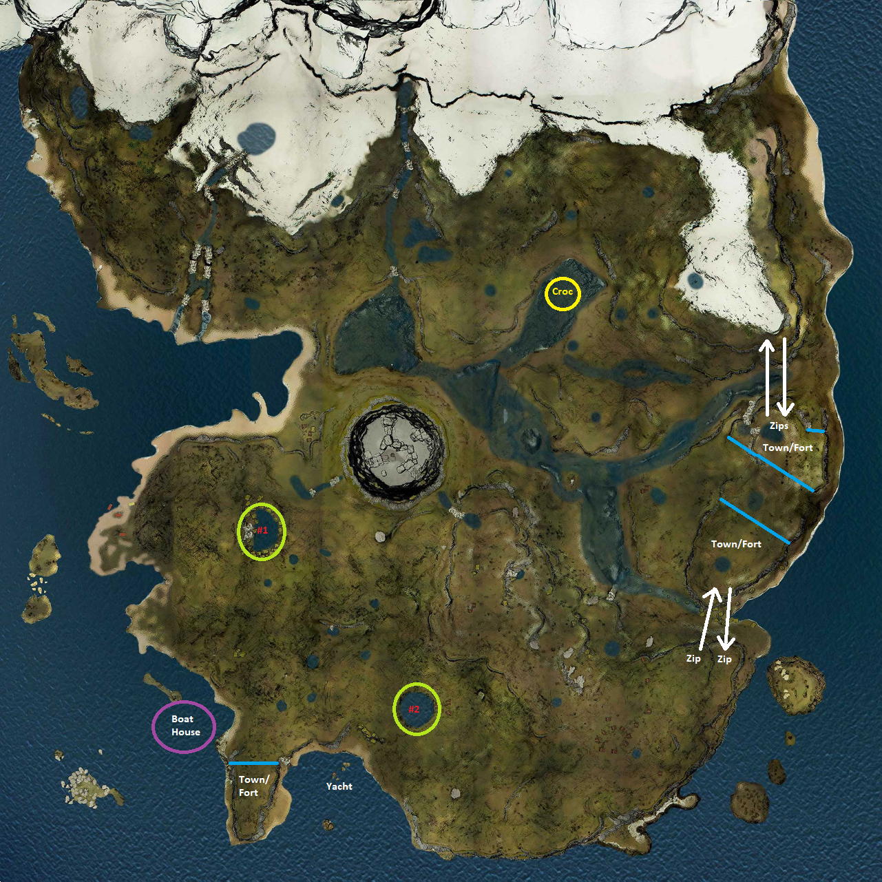 The Forest Base Locations