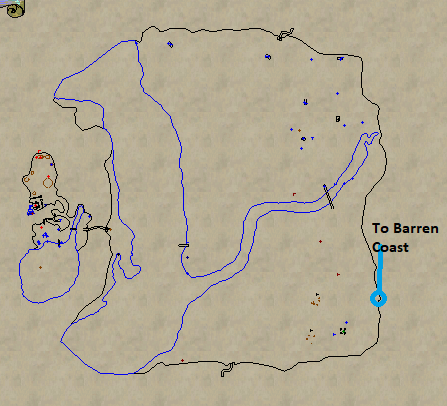 How to get to The Barren Coast