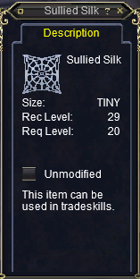 Sullied Silk Tradeskill Recipes for 300 - 350