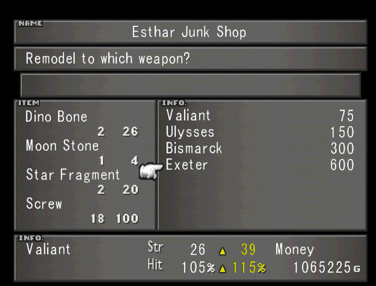 Ultimate Weapons (Junk Sidequest)