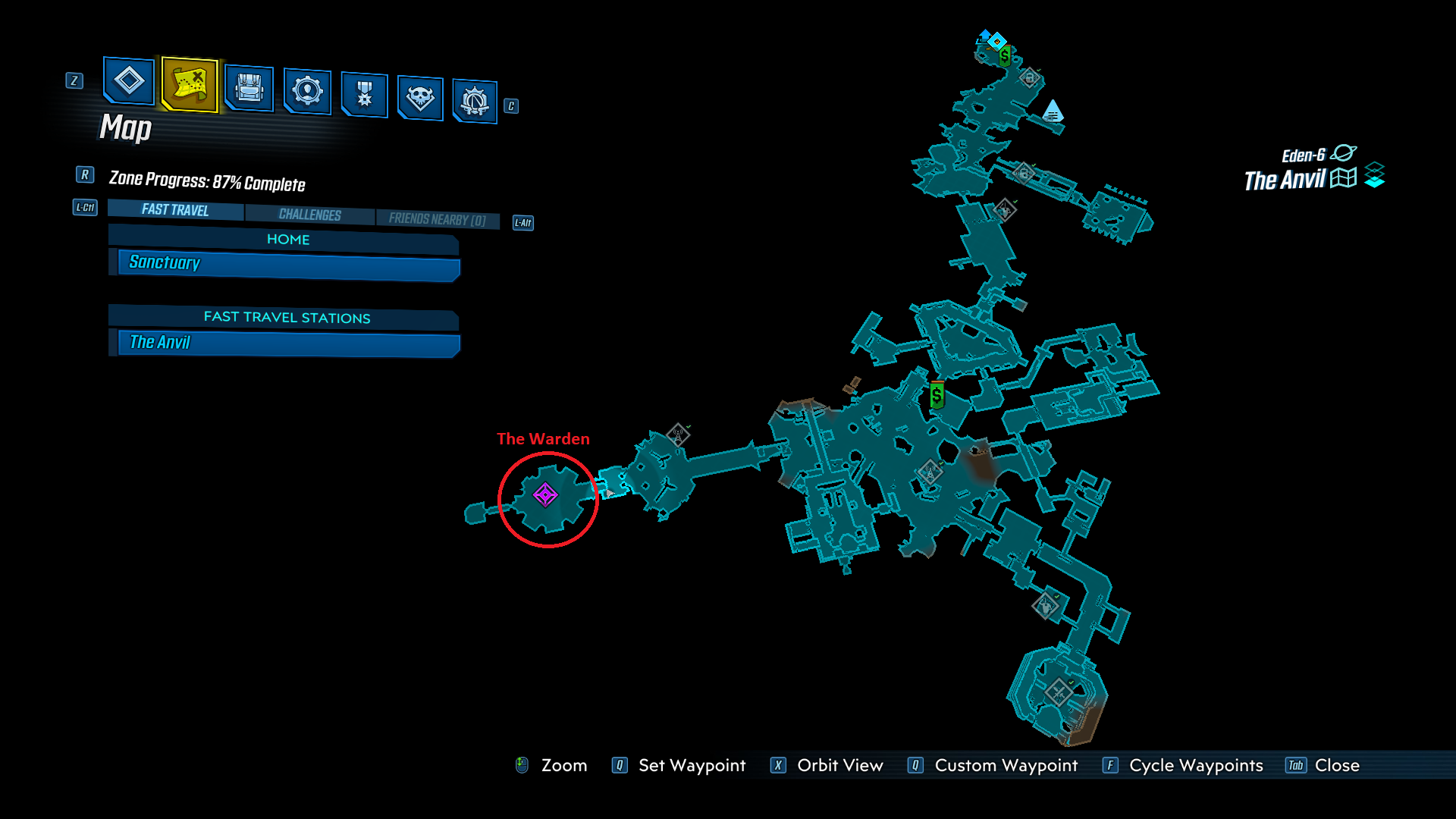 The Anvil Map Bl3 The Warden - Borderlands 3 Farming Guides
