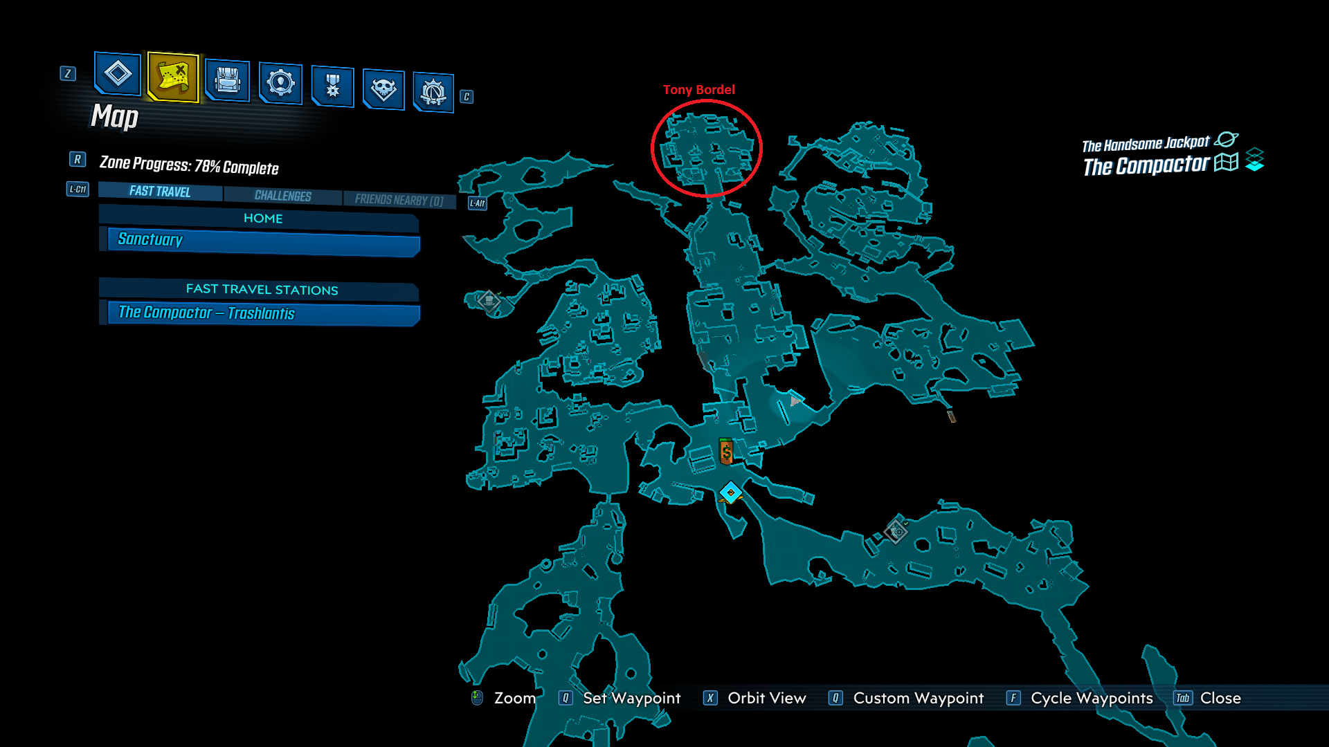 Borderlands 3 The Compactor Map Tony Bordel - Borderlands 3 Farming Guides