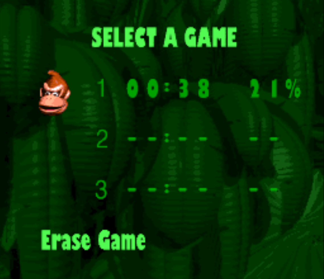 donkey kong country action replay codes